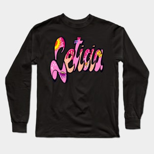 Leticia in pink The top 10 best Personalized Custom Name gift ideas for Leticia girls and women Long Sleeve T-Shirt